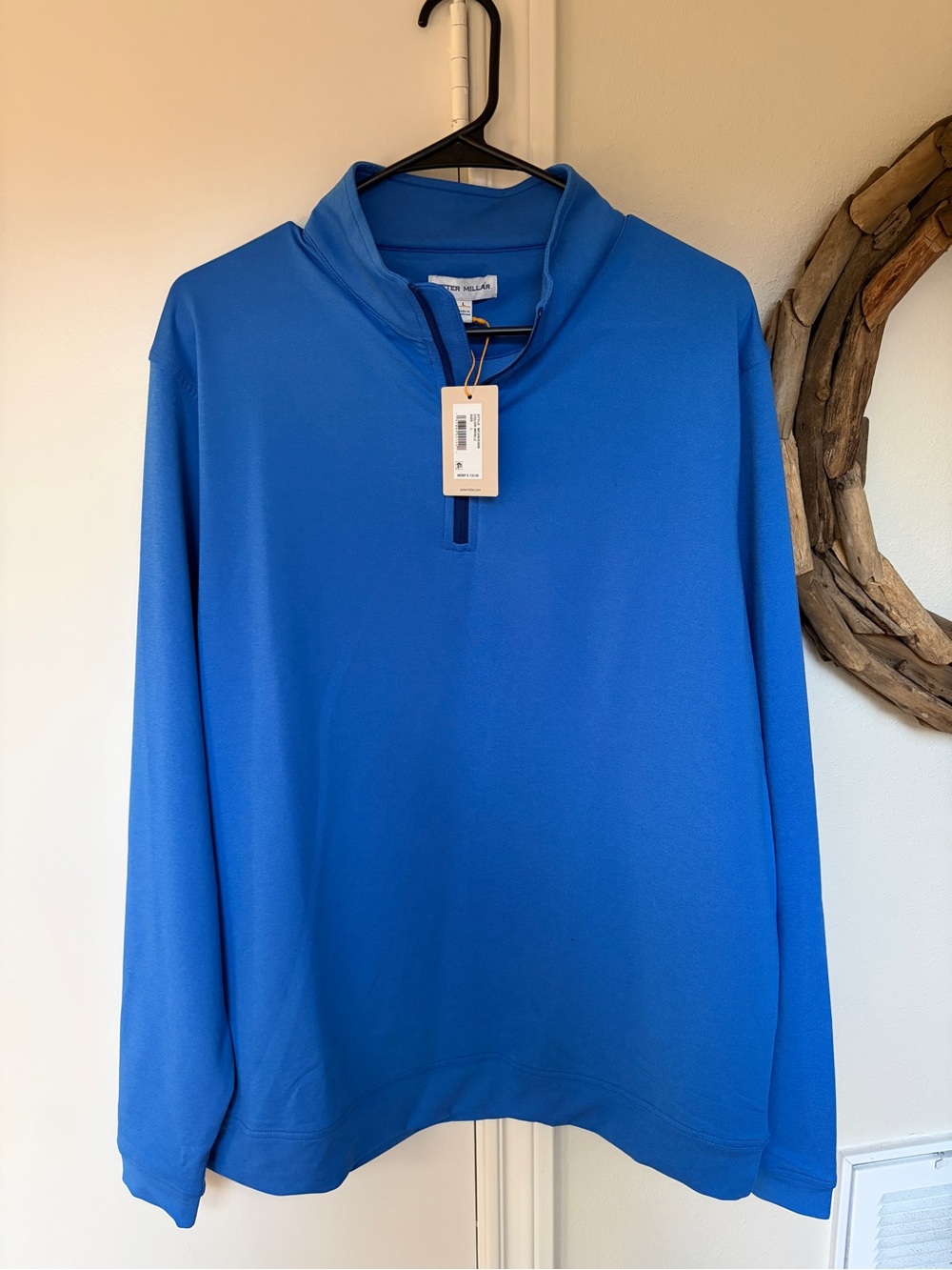 Peter Millar Men's Royal Blue Quarter-Zip Pullover